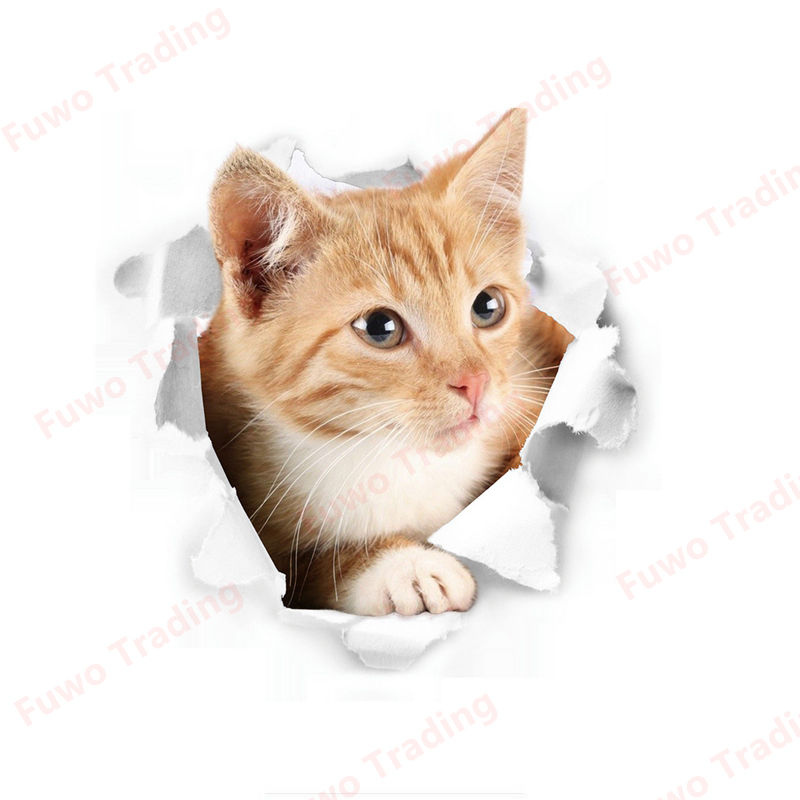 Thumbnail: Hot selling Car Stickers Breakout Siamese for Wall Fridge Toilet Diary Stationer