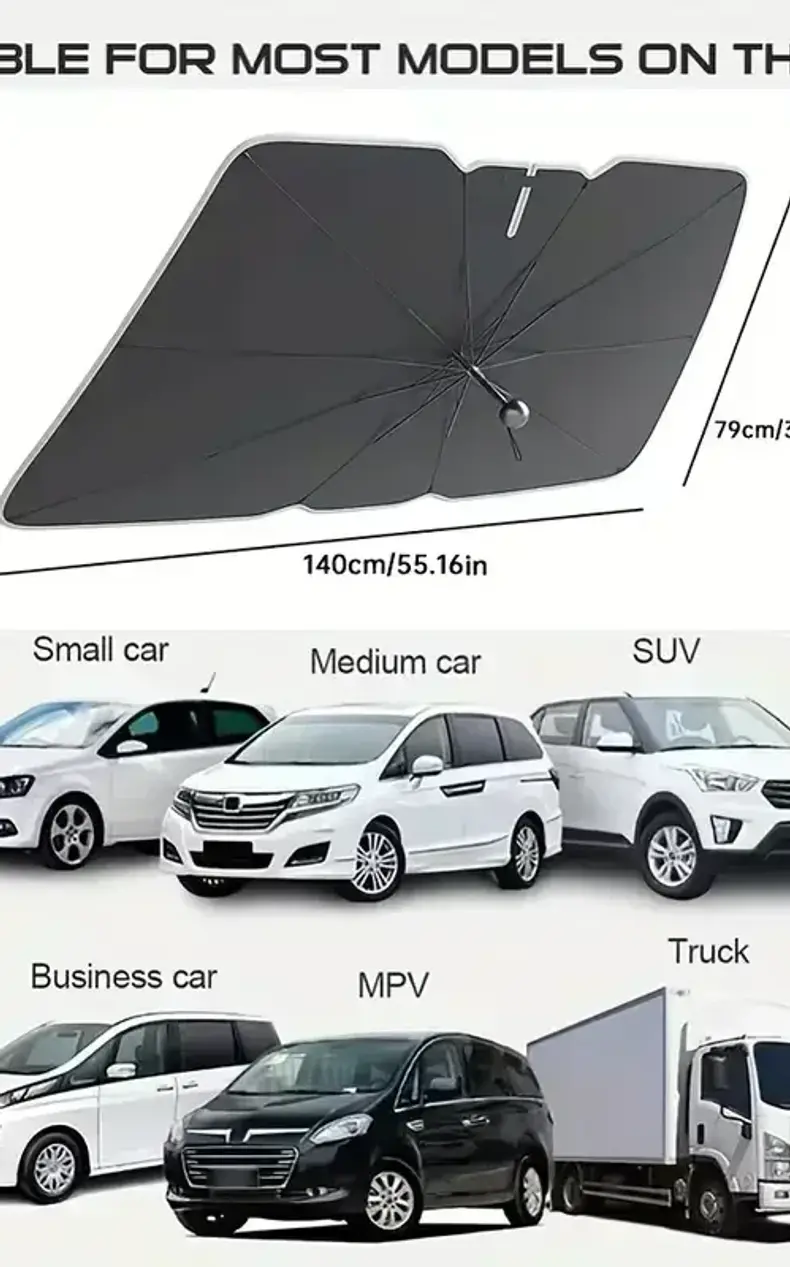 Car Sunshade Umbrella Car Sun Shade Protector Parasol Summer Sun Interior Windsh