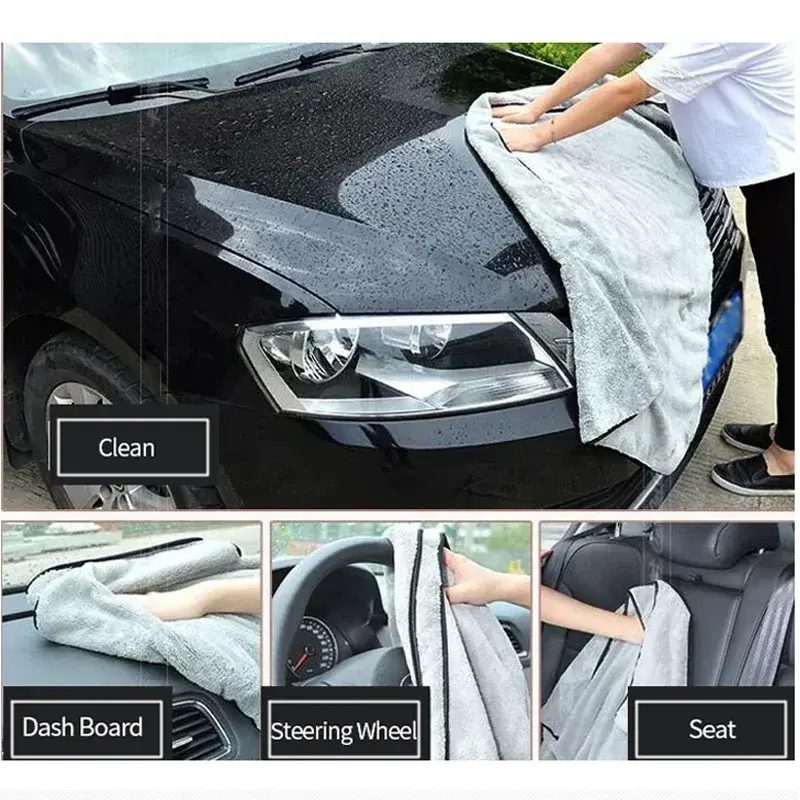 Thumbnail: Car Wash Towel 1200GSM Double Sided Towel Car Detailing Twisted Braid Cloth Supe