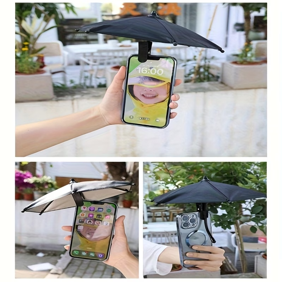 Outdoor mobile phone sunshade with small clips, suitable for beach, photography