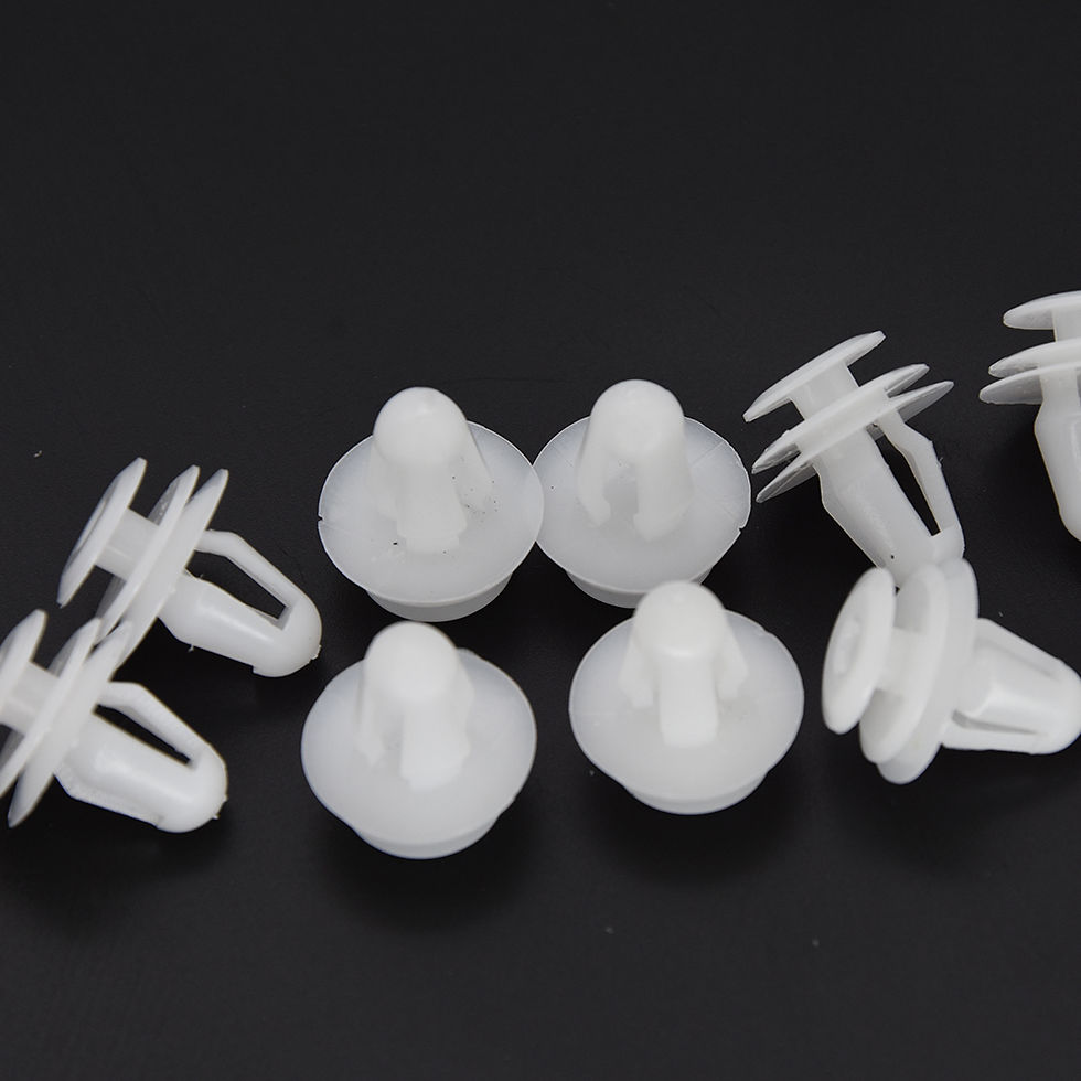 Thumbnail: 8mm Hole Car Fixed Rivet Retainer Plastic Rivets Fastener Push Clips 50pcs White