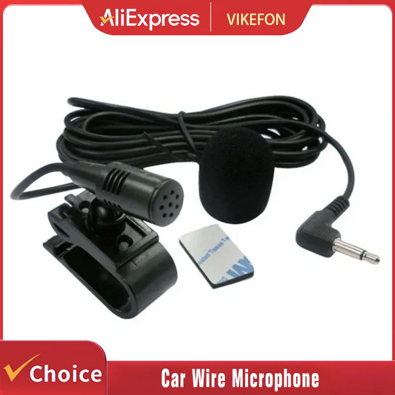 Car Radio 3.5mm Jack Mic Stereo Car Microphone Micro Mini Wired External Microph