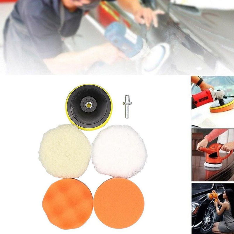 Thumbnail: 6PCS Car Polishing Pad Sponge Wool Polishing Disc Waxing 3/4inch Car Styling Pol