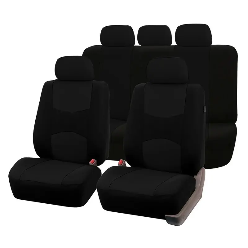 Thumbnail: Car Seat Covers For 5 PCS Full Set For Four Seasons Black Universal