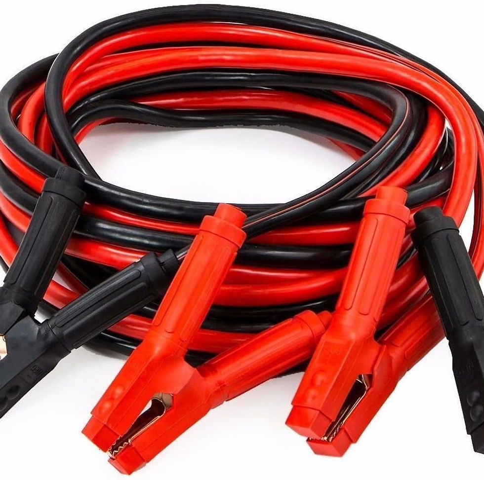 Thumbnail: Stark 25ft Emergency Jumper Cables Auto Battery 0-Gauge Booster Camp for Ca..
