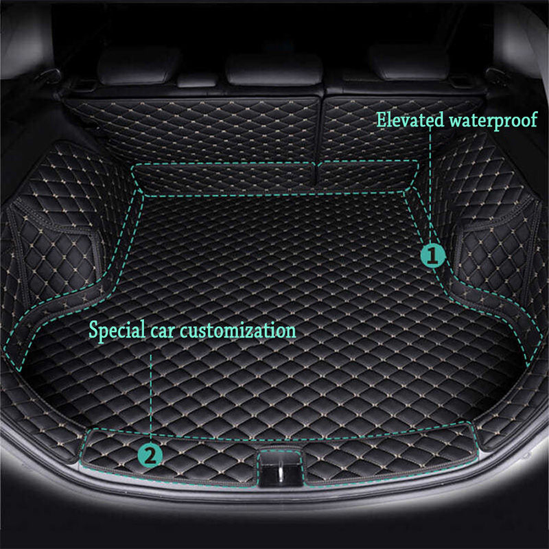 Thumbnail: leather car trunk mat for hyundai tucson 2015 2016 2017 2018 2019 2020 suv cargo
