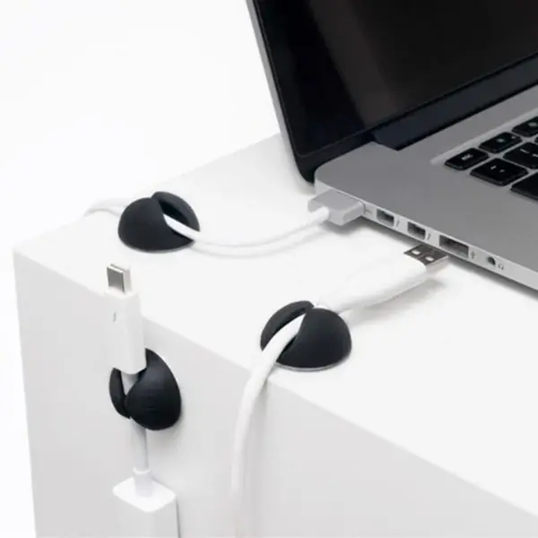 Thumbnail: Car Data Cable Clips Self-Adhesive USB Line Hub Wire Holder Fixing Clamp Office
