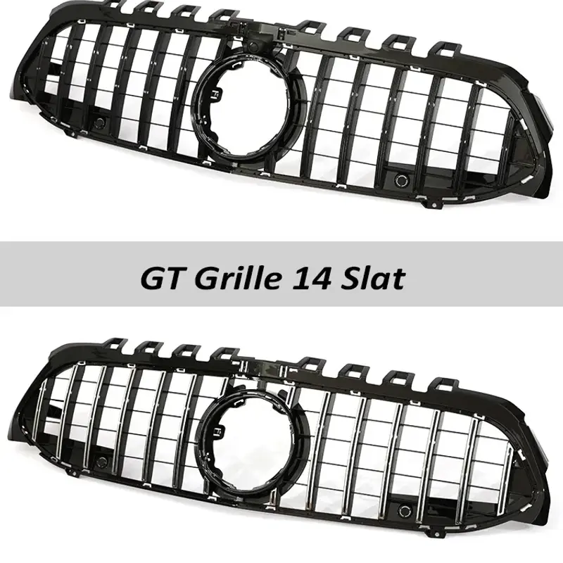Thumbnail: For Mercedes Benz A Class W177 Panamericana GT Diamond Silver Style Front Bumper