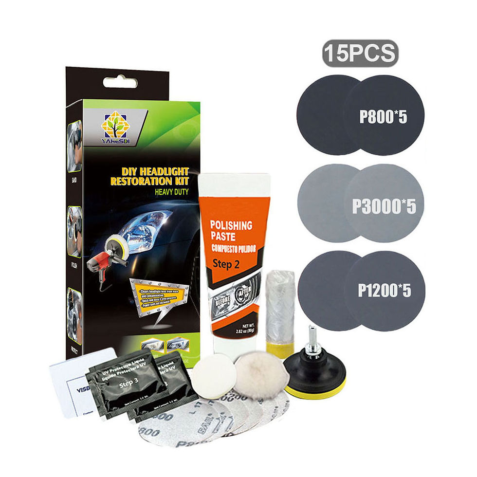 Thumbnail: Professional Car Headlight Restoration Kit - Remove Yellowing & Scratches, Long