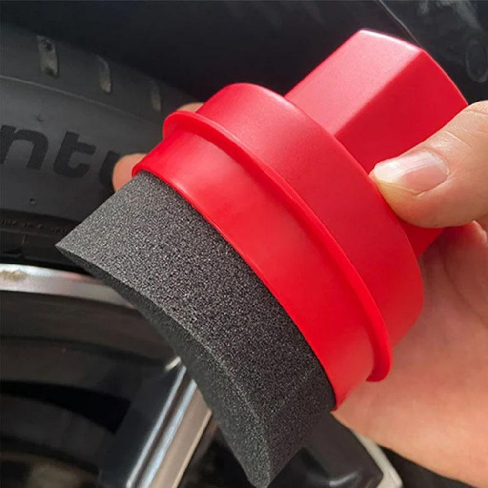 Car Tire Shine Applicator Brush Ergonomic Wax Applicator Pad Soft Shine Brush fo