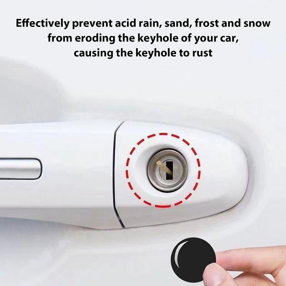 Thumbnail: Car Door Screw Cap 4PCS Car Door Lock Keyhole Protector Stickers Trim Automotive