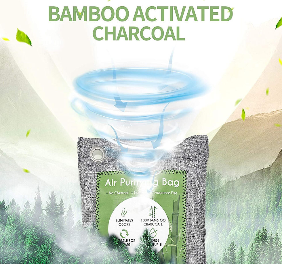 Thumbnail: 12 Pack Bamboo Charcoal Air Purifying Bag, Activated Charcoal Bags Odor Abs..