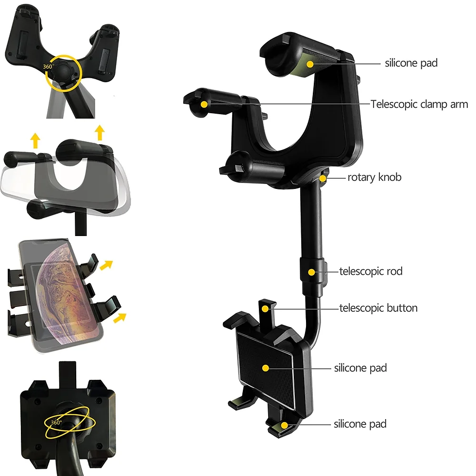 Thumbnail: 1 Pack Rotatable and Retractable Car Phone Holder 2022 - New Version: Multifunct