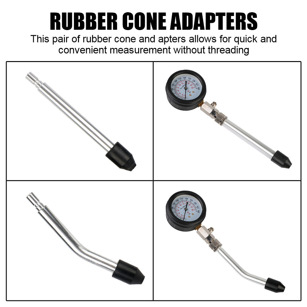 Thumbnail: Gasoline Engine Compression Meter 0-300 PSI Pressure Gauge Automotive Cylinder T