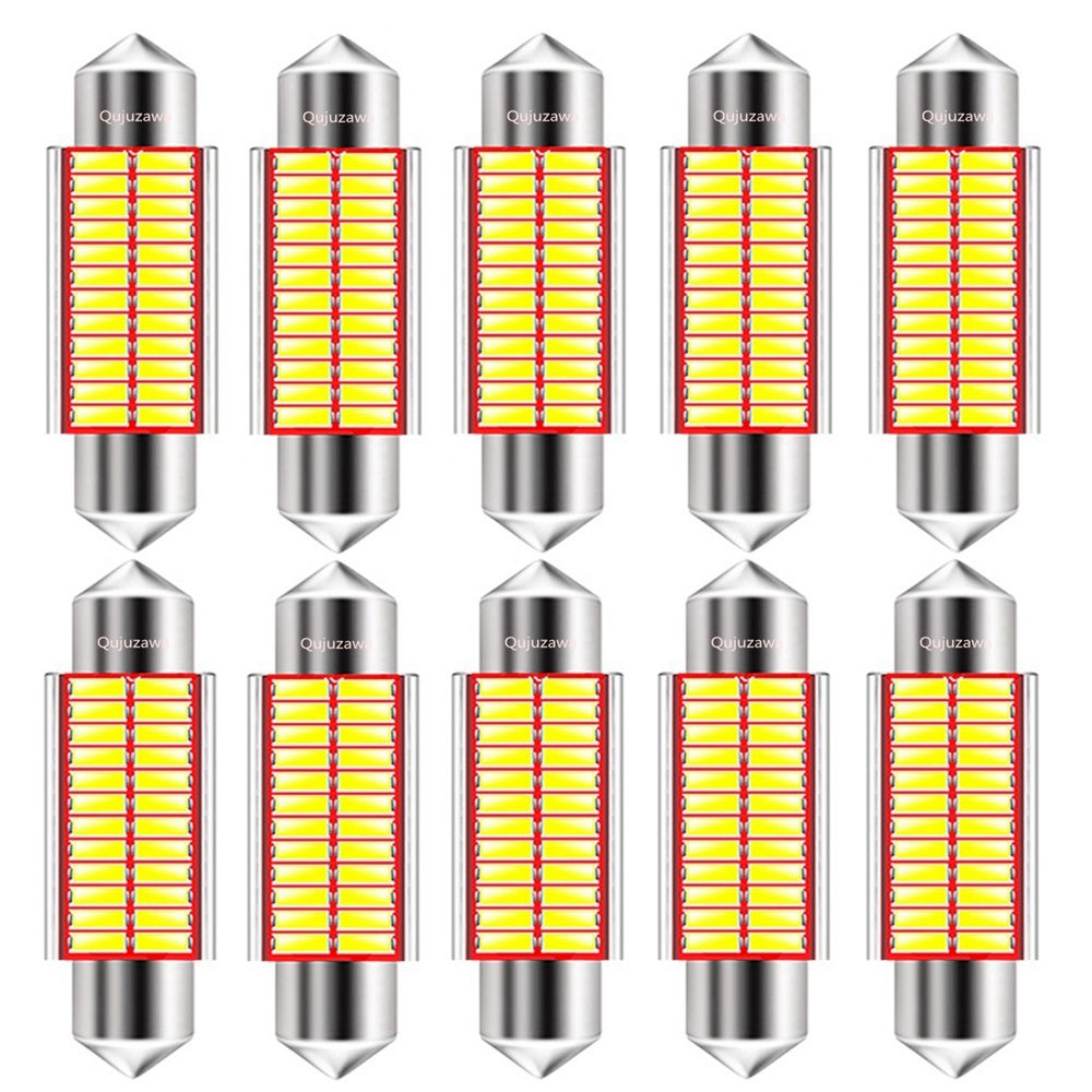 4 / 10Pcs C5W LED Bulbs Festoon 31mm 36mm 39mm 41mm C10W C3W Super Bright Canbus