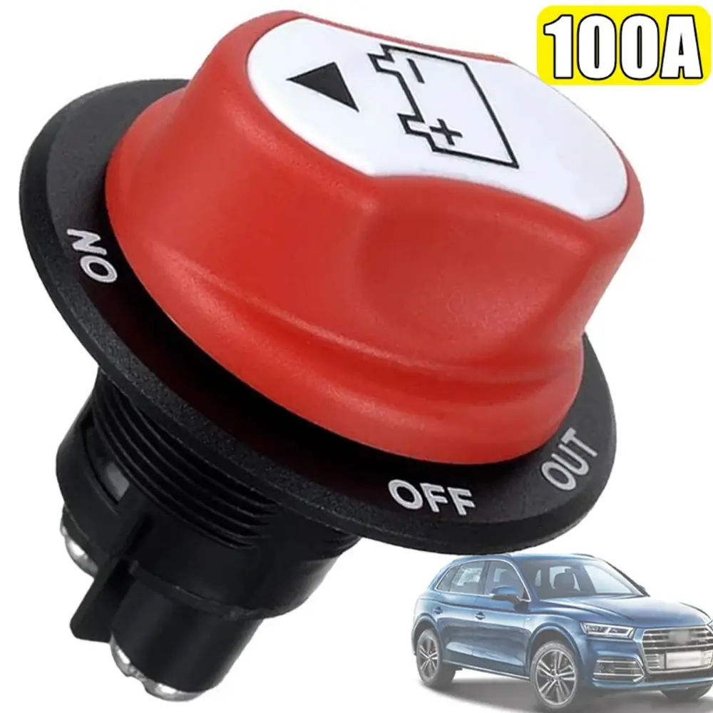 Car Battery Switch Rotary Disconnect 100A Power Isolator for Motorcycle Boat Aut