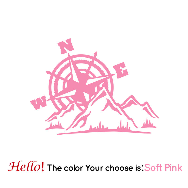 Thumbnail: Motorcycle Decal Compass Vinyl Sticker For Motor Helmet Decal Decor Mountain Com