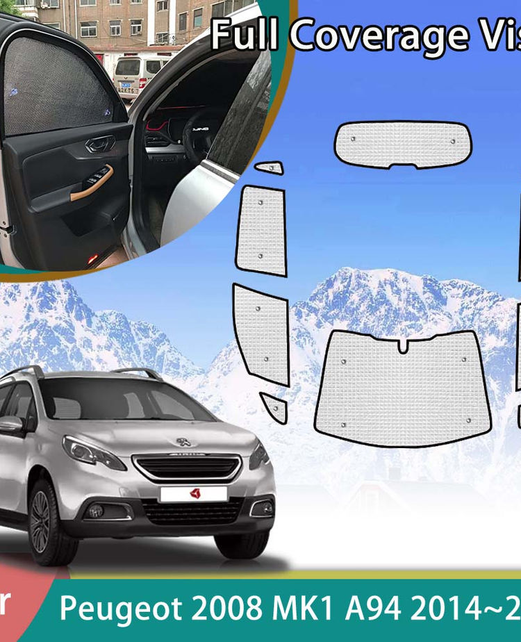 For Peugeot 2008 MK1 Accessories A94 2014-2019 2017 2014 2015 2016 Car Full Cove