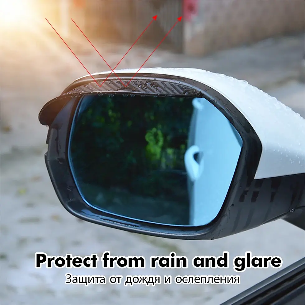 Thumbnail: 2PCS Car Rearview Mirror Rain Eyebrow Protector Clear Vision Cars Mirror Accesso