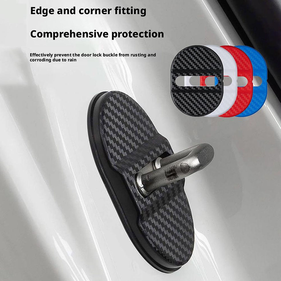 Thumbnail: Universal Car Door Lock Protective Cover 4PCS Self-adhesive Car Decorative Acces