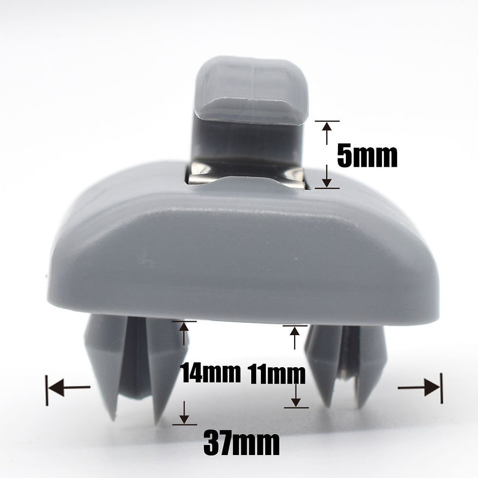 Thumbnail: 2Pcs Car Sun Visor Clip Gray Interior Hanger Hook Clip Bracket for Audi A1 A3 S3