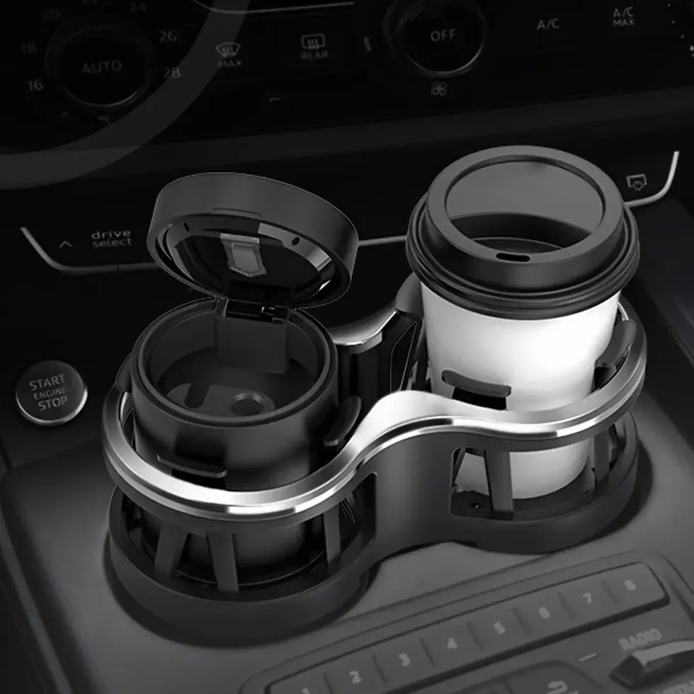 Thumbnail: Multifunctional Double Car Water Cup Holder with Adjustable Mounting Base Univer