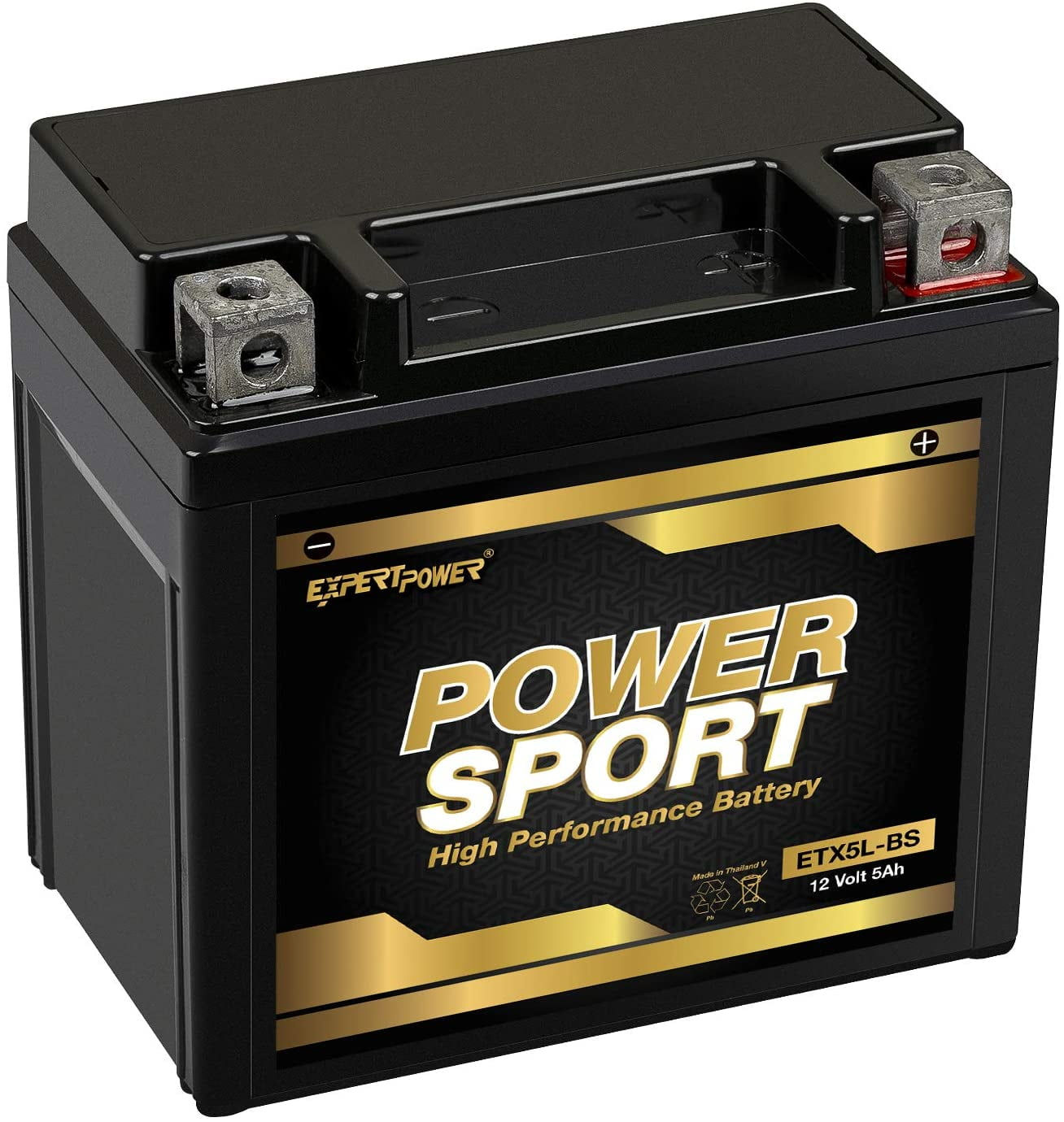 ExpertPower YTX5L-BS Replacement for 50cc 90cc ATV Scooter 12V Battery