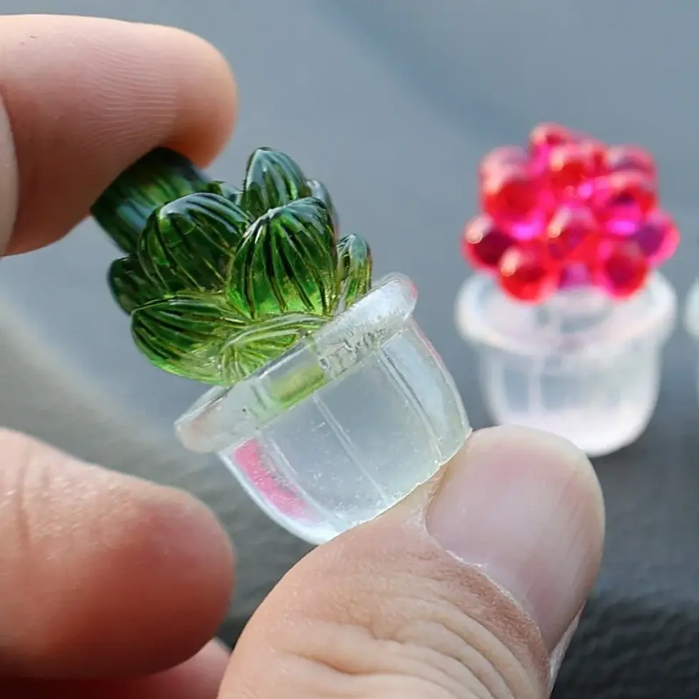 Thumbnail: Car Simulation Plant Potted Ornament Car Center Console Cactus Succulent Plant P