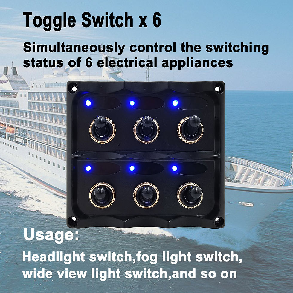 Thumbnail: Marine Toggle Switch Panel Rocker Switch Panel 12V Waterproof Voltmeter Cigarett