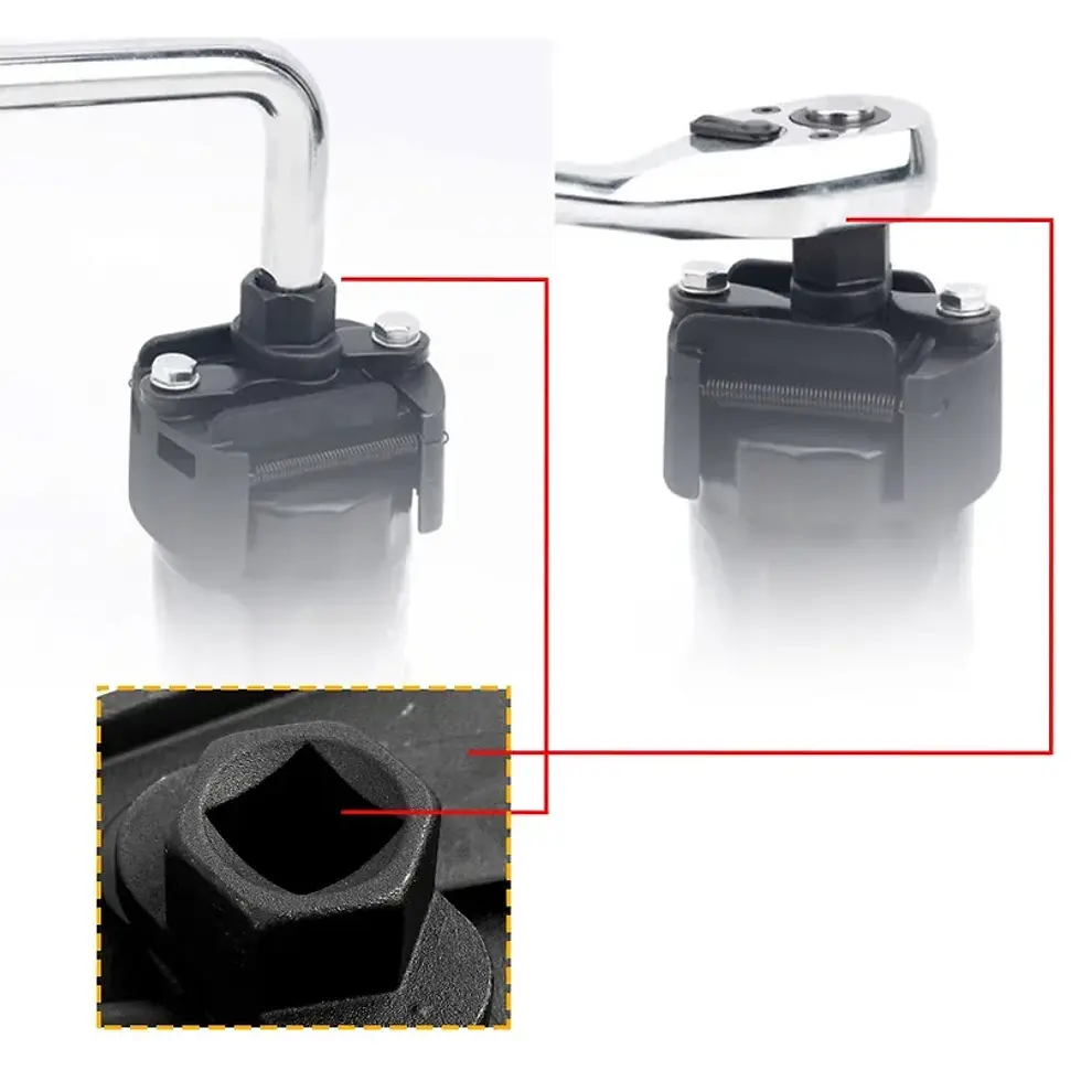 Thumbnail: New Adjustable Two-Jaws Oil Filter Wrench Filter 60-80mm Filter Wrenches Remover