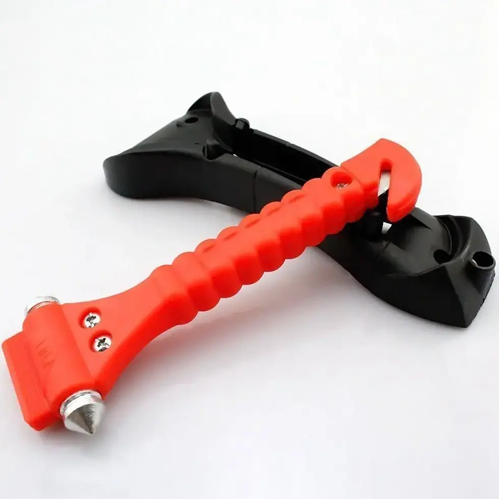 Thumbnail: 1/2PCS Safety Hammer Camping Driving Car Seat Belt Cutter 2-in-1 Emergency Break
