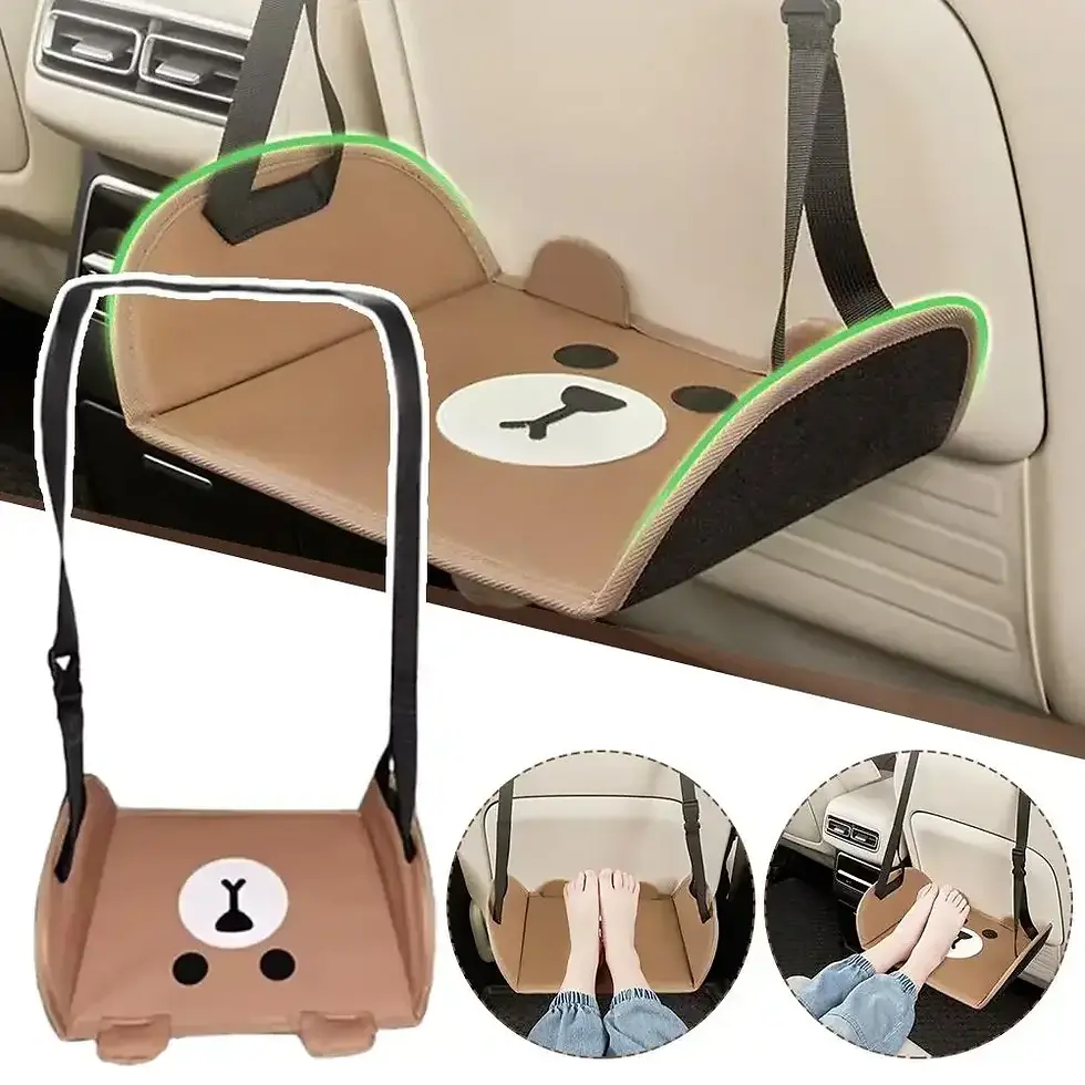 Thumbnail: Portable Car Rear Seat Foot Hammock – Adjustable Hanging Footrest for Travel, Of