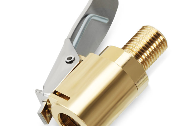 Car Auto Brass 8mm Tyre Wheel Tire Air Chuck Inflator Pump Valve Clip Clamp Conn