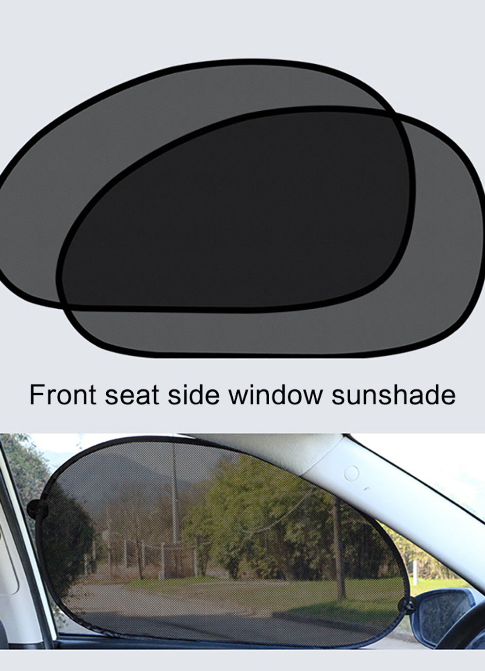 Universal Foldable Car Sunshade Mesh Front Rear Side Window Curtain Suction Cup