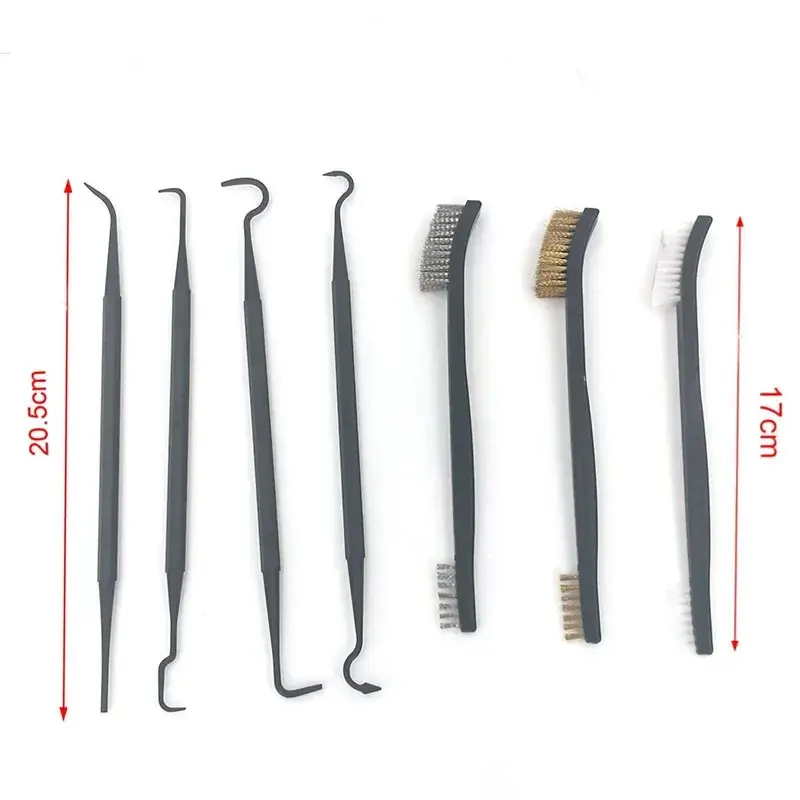 Thumbnail: Multipurpose Car Detailing Cleaning Tool Accessories Wire Brushes and 4 Nylon Pi