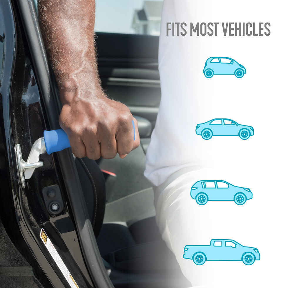 Thumbnail: Able Life Auto Cane Grab Bar, Portable Vehicle Standing Handle, Blue