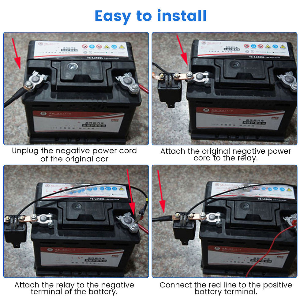 Thumbnail: Remote Battery Disconnect Switch 12v Battery Kill Switch for Car, Truck, RV, Bat