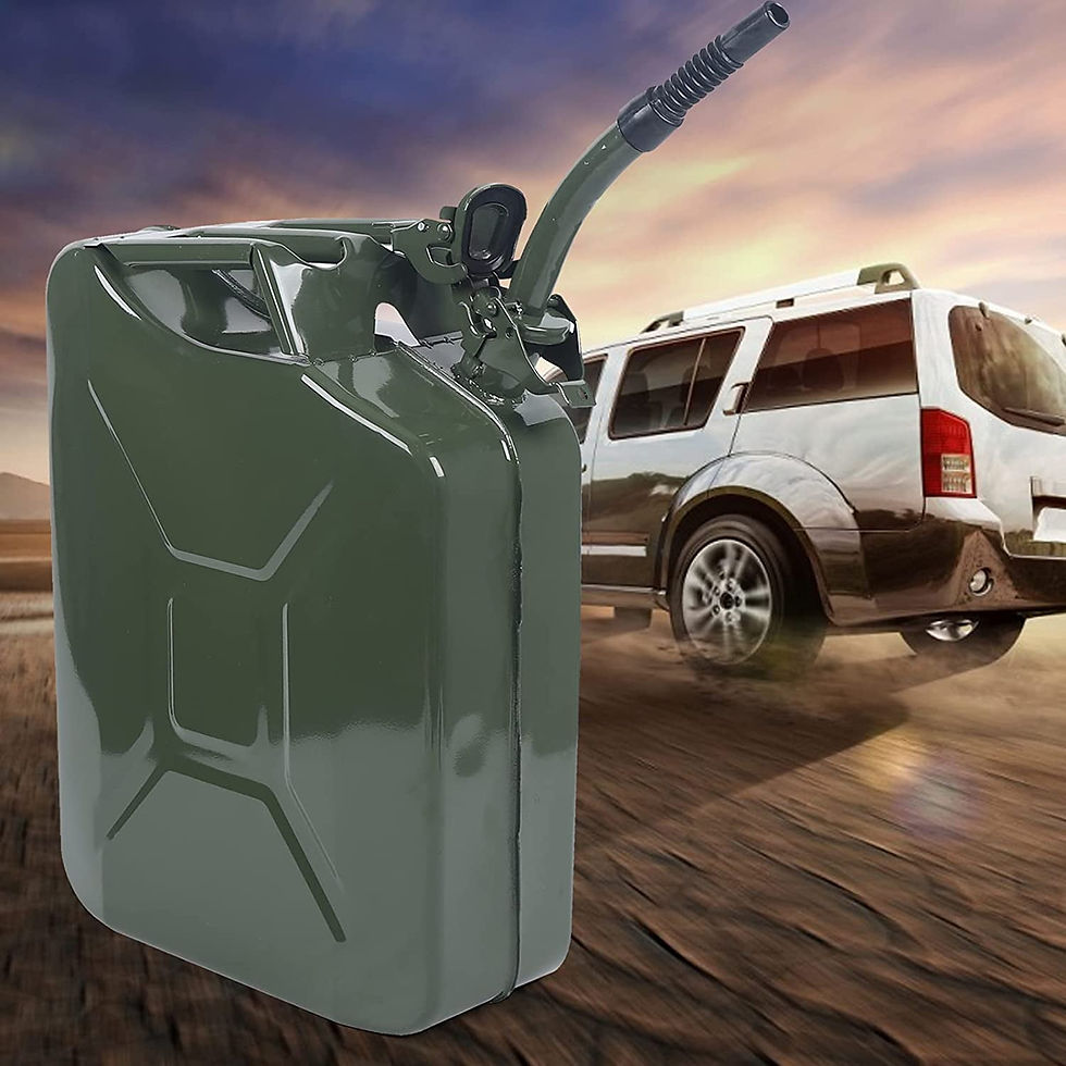 Thumbnail: Anqidi 5 Gallon Gasoline Can, Army Green Steel 20L Fuel Storage Tank, Safet..