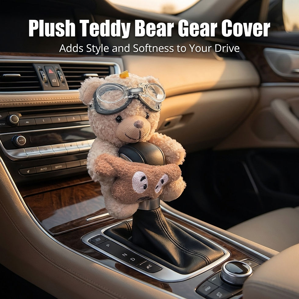 Thumbnail: Car Gear Shift Knob Cover Dashboard Cute Bear Ornament Dolls Wiper Dolls for Car