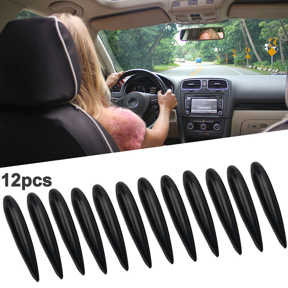 Thumbnail: 12x Protector Anti-Scratch Door Edge Guard Trim Strip Bumper Protection Black Wh