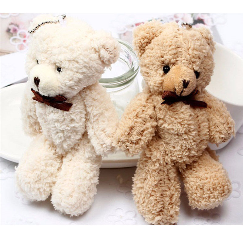 Thumbnail: 14cm Joint Teddy Bears Stuffed Plush Mini Bear Plush Pendant Cute Car Ornament A