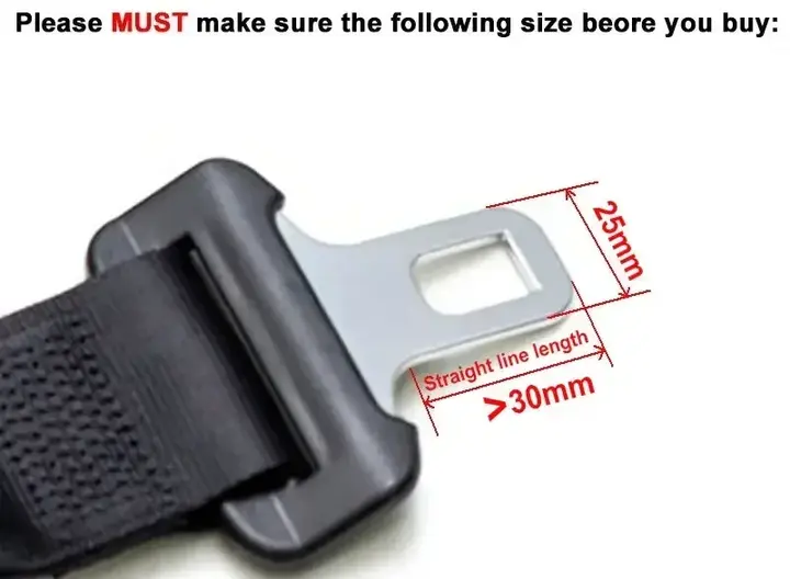 E24 Safety Certified Tongue Width 24.5mm Car Seat Safety Belt Extension Cars Sea