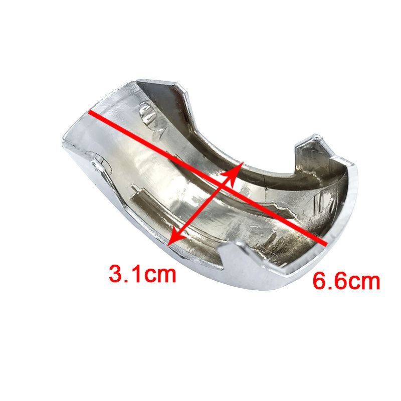 Thumbnail: 5 / 6 Speed Gear Shift Knob Stick Button Cap Cover Plastic Chrome Black Silver F