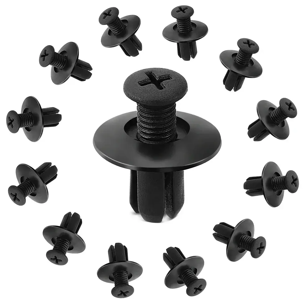 Thumbnail: 50/100pcs 8mm Plastic Rivets Fasteners Screw Car Bumper Fender Black Rivet Car F