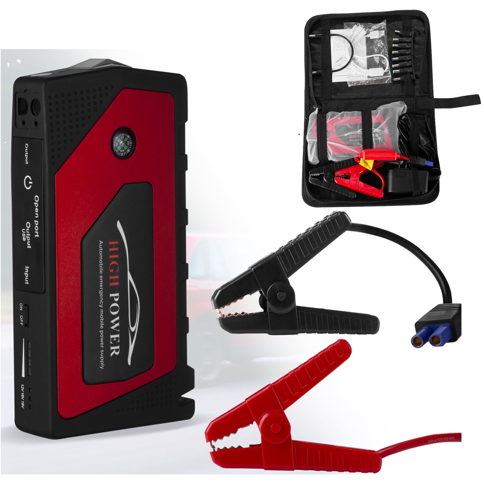 69800mAh Car Jump Starter Power Bank 12V 4 USB Ports Portable Charger with ..