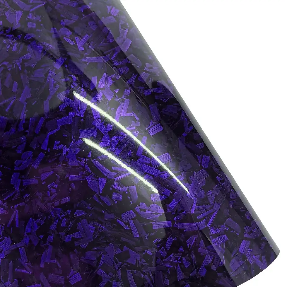 Thumbnail: 30cm*50cm High Glossy Black Gold Silver Red Forged Carbon Fiber Car Sticker Stic