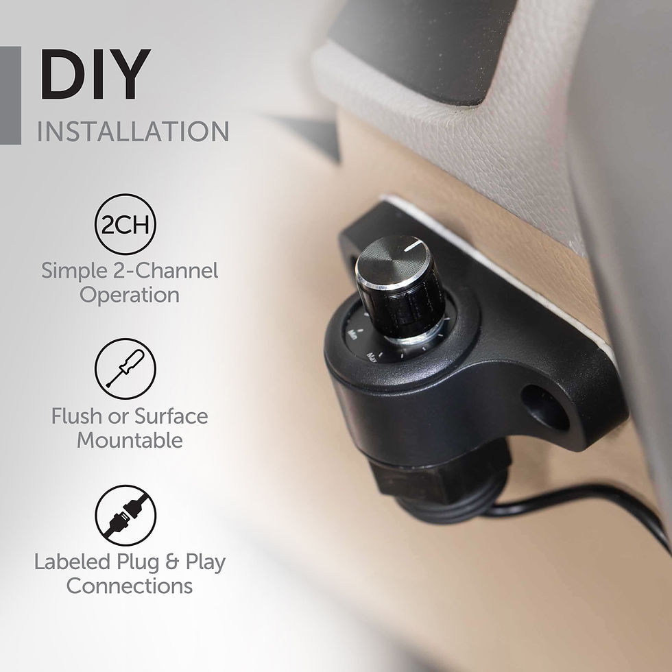 Thumbnail: New Metra WM-KNOB Universal Amplifier Bass Knob Sound Level Control in Blac..