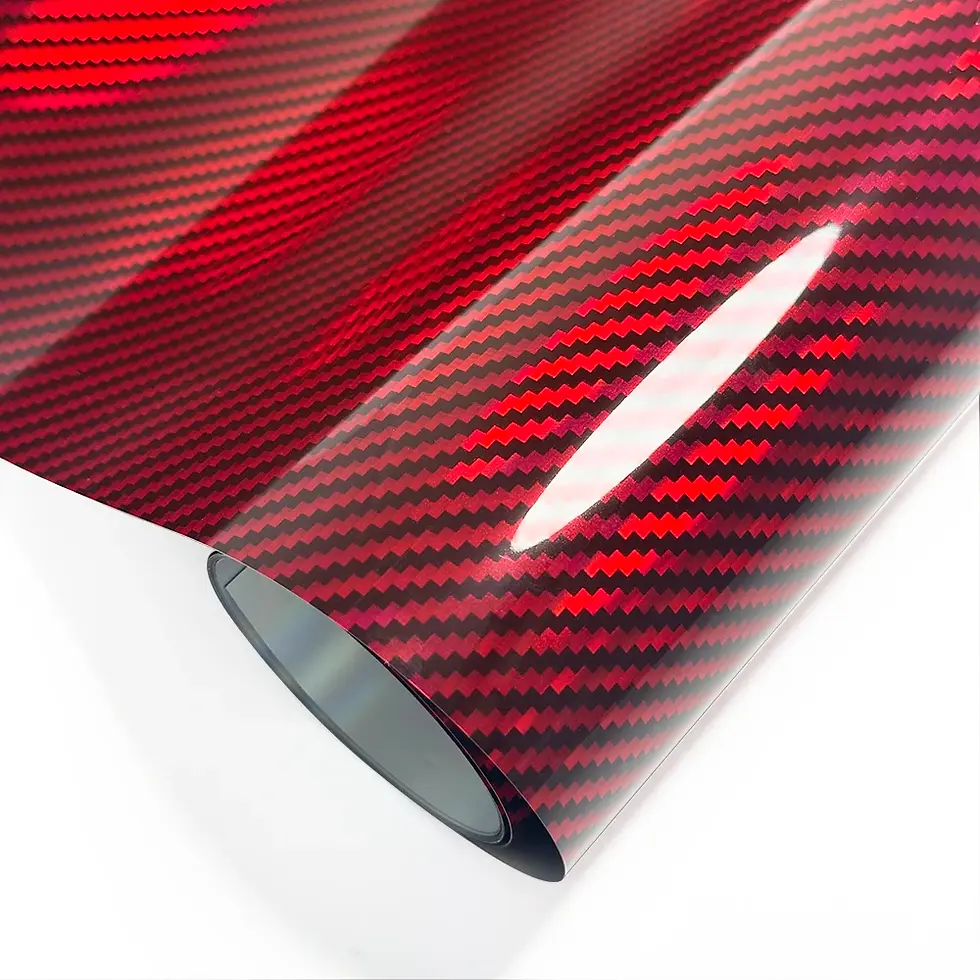 Thumbnail: High Gloss Laser Black Carbon Fiber Vinyl Film Motorcycle Body Stickers Rainbow