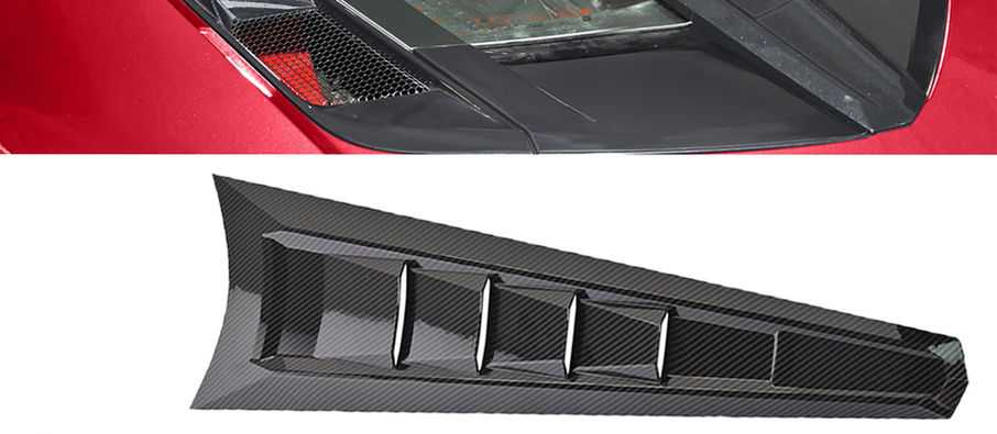 Rear Window Spoiler Cover Roof Trim Carbon Fiber Black For Chevrolet for Corvett