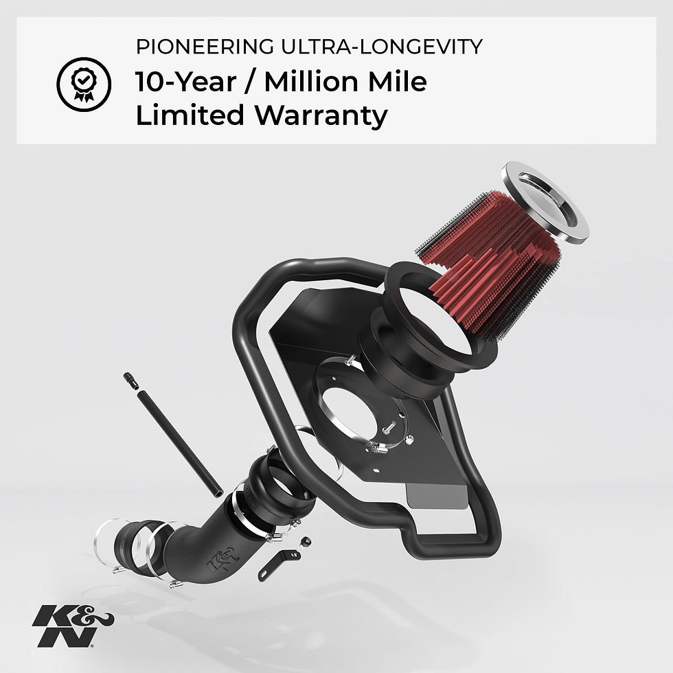 K&N 57-3058 Performance Cold Air Intake Kit with Lifetime Filter Fits selec..